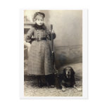 1900 Young Girl and her Hound Postcard