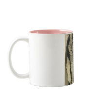 1900's actress on pink mug