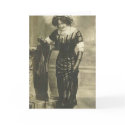 1900's fancy woman greeting card