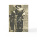 1900's fancy woman greeting card
