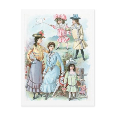 1900s Fashion Hats Post Card by beverlytazangel
