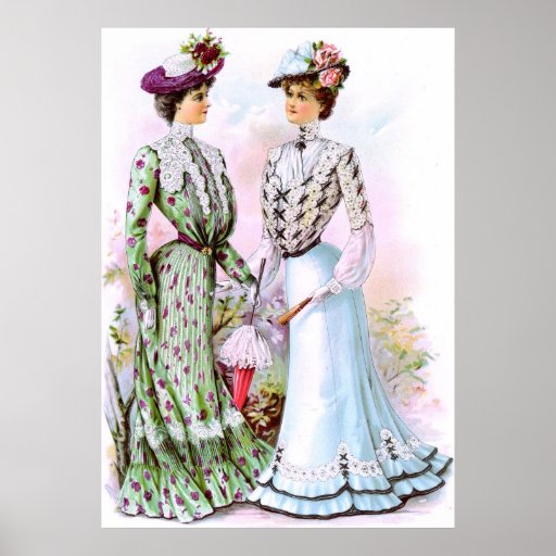 1901 Vintage Dresses Print