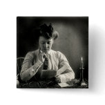 1902 Reading by Candlelight Pinback Button