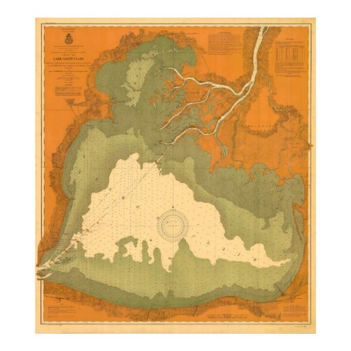 1903 historic lake saint clair mi nautical chart poster nautical chart posters