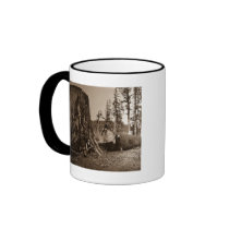 1903 Vintage Lumberjacks Magic Lantern Slide Mugs