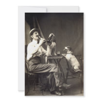 1905 Beer Drinking Dogs Announcement