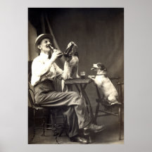 1905 Beer Drinking Dogs Posters