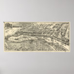1905 San Pedro CA Birds Eye Panoramic Map posters