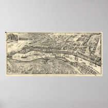 1905 San Pedro CA Birds Eye Panoramic Map Posters
