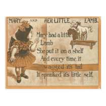 1905 Vintage Mary and Her Lamb Rhyme Post Card postcards