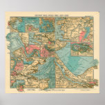 1906 German Map of Baltic & North Sea Seaports posters