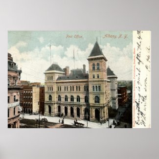 1906 Post Office ALBANY NEW YORK NY Vintage! print