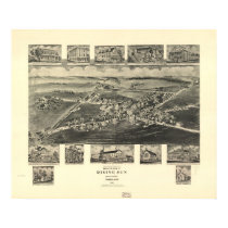 1907 Rising Sun, MD Birds Eye View Panoramic Map posters