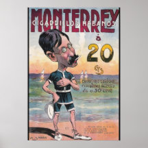 1907 Vintage Monterrey Cigar Advertisement Print