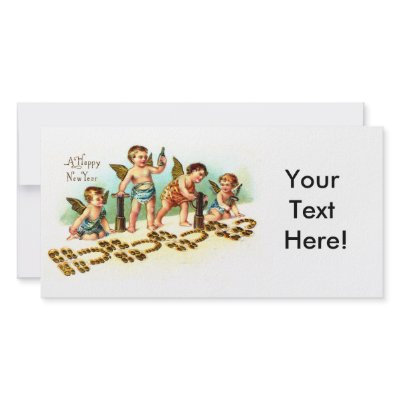 1908 New Years Luck Picture Card by historicimage