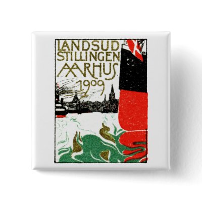 1909 Aarhus Denmark Exposition Poster Pin by historicimage