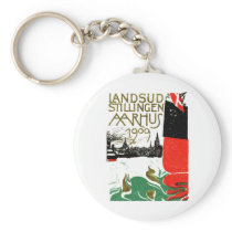 1909 Aarhus Denmark Exposition Poster Key Chains