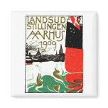 1909 Aarhus Denmark Exposition Poster magnets