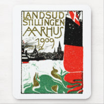 1909 Aarhus Denmark Exposition Poster Mouse Pad