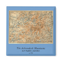 1909 Adirondacks Map from Baedeker's Travel Guide magnets by ZephyrusBooks 1909 Adirondacks Map from Baedeker's Travel Guide magnets