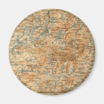 1909 Adirondacks Map from Baedeker's Travel Guide Magnet