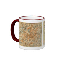 1909 Adirondacks Map from Baedeker's Travel Guide mugs