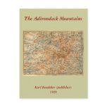 1909 Adirondacks Map from Baedeker's Travel Guide Post Card
