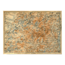 1909 Adirondacks Map from Baedeker's Travel Guide posters by ZephyrusBooks 1909 Adirondacks Map from Baedeker's Travel Guide posters