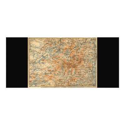1909 Adirondacks Map from Baedeker's Travel Guide Rack Cards by ZephyrusBooks