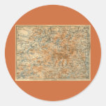 1909 Adirondacks Map from Baedeker's Travel Guide Sticker