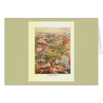 1910 Aerial View Map - Yellowstone National Park Greeting Card