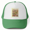 1910 Aerial View Map - Yellowstone National Park hats by ZephyrusBooks 1910 Aerial View Map - Yellowstone National Park hats