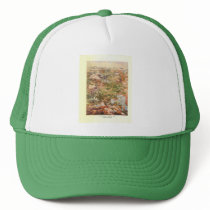1910 Aerial View Map - Yellowstone National Park hats by ZephyrusBooks 1910 Aerial View Map - Yellowstone National Park hats