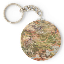 1910 Aerial View Map - Yellowstone National Park Key Chains