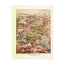 1910 Aerial View Map - Yellowstone National Park postcards