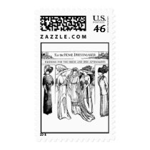 1910 Bride and Attendants Fashion Art Postage