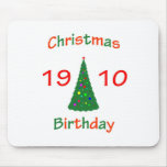 1910 Christmas Birthday Mouse Pad