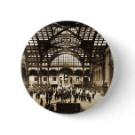 1910 Penn Station NYC Magic Lantern Slide Sepia buttons