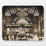 1910 Penn Station NYC Magic Lantern Slide Sepia mousepads