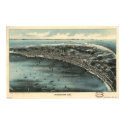 1910 Provincetown, MA Birds Eye View Panoramic Map posters