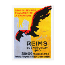 1910 Reims Air Show Poster Postcards
