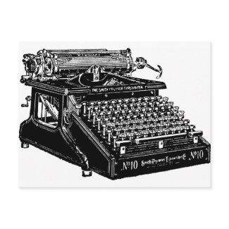 1910 Typewriter postcard
