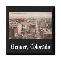 1910's View of Denver, CO from The D & F Tower Magnet