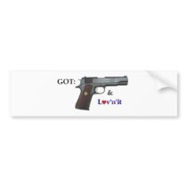 1911 .45 semi auto bumper sticker