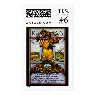 1911 Kansas Poster Postage by historicimage