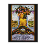 1911 Kansas Poster Postcard
