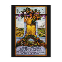 1911 Kansas Poster Postcard