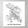 1911 parts, Colt 1911 Break Down Posters
