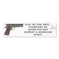 1911 Warning Shot Bumper Sticker