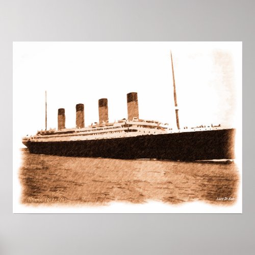 1912-2012 Signed Titanic Memorial drawing print